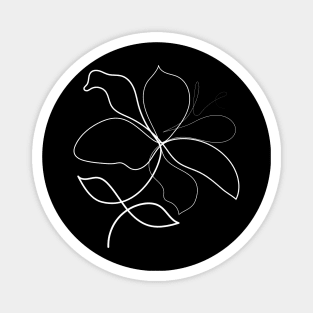 Lily Minimal art | One Line Drawing | One Line Art Magnet